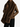 SABA Fake Fur Shawl, Dark Brown